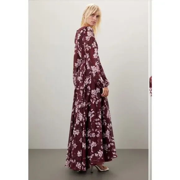 Leena for Mac Duggal Floral Chiffon Red Gown From Rent The Runway Size: XS 0 - Picture 2 of 13